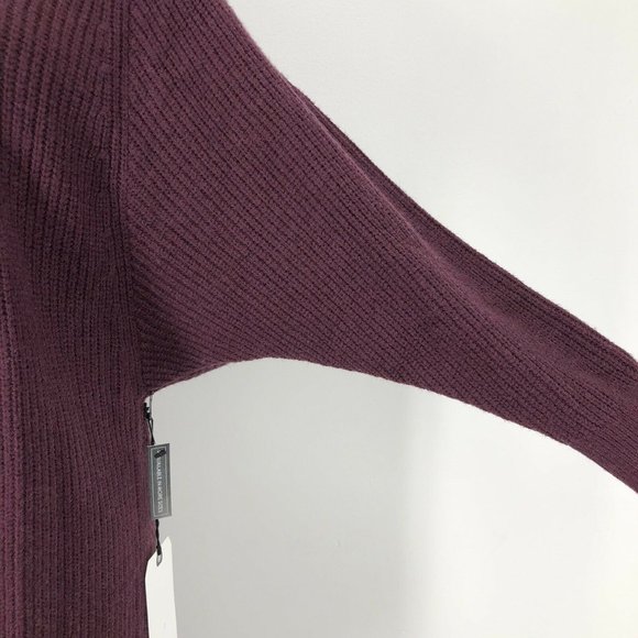 Leith Slouchy Cardigan Sweater Burgundy Open Front - Picture 4 of 8